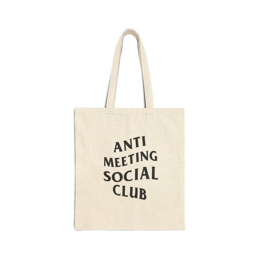 Anti Meeting Social Club Canvas Tote Bag